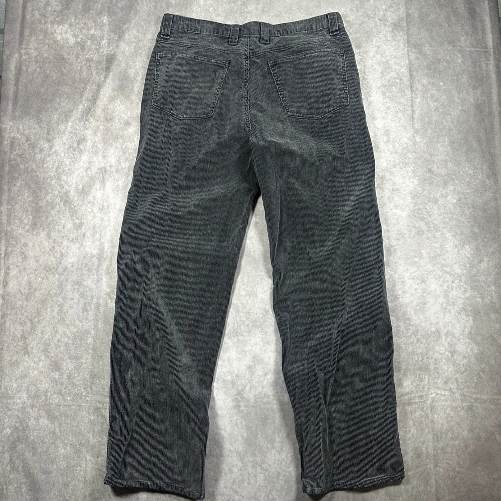 Axis LA Mens Black Corduroy Pants 36x32 Straight Leg 100% Cotton 5-Pocket Design